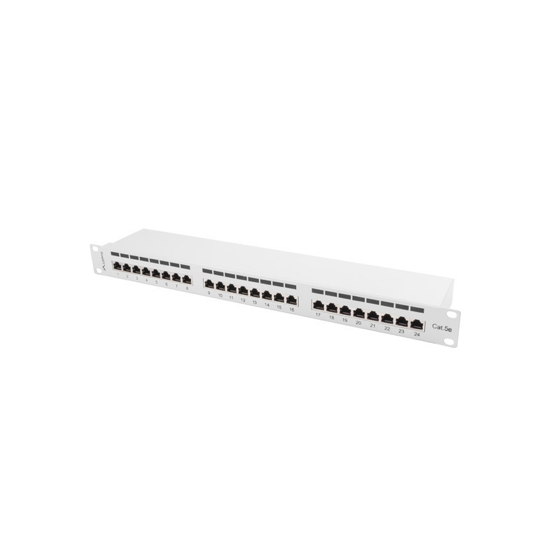 PATCH PANEL 24 PORTŮ 1U 19" CAT.5E FTP STÍNĚNÝ ŠEDÝ PATCH PANEL 24 PORTŮ 1U 19" CAT.5E FTP STÍNĚNÝ ŠEDÝ