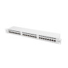 PATCH PANEL 24 PORTŮ 1U 19" CAT.5E FTP STÍNĚNÝ ŠEDÝ