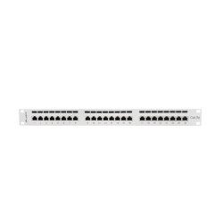 PATCH PANEL 24 PORTŮ 1U 19" CAT.5E FTP STÍNĚNÝ ŠEDÝ