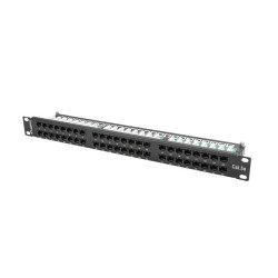 PATCH PANEL 48 PORTŮ 1U 19" CAT.5E UTP ČERNÝ