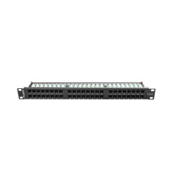 PATCH PANEL 48 PORTŮ 1U 19" CAT.6 UTP ČERNÝ