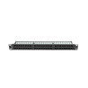 PATCH PANEL 48 PORTŮ 1U 19" CAT.6 UTP ČERNÝ