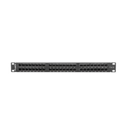 PATCH PANEL 48 PORTŮ 1U 19" CAT.6 UTP ČERNÝ