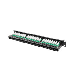 PATCH PANEL 48 PORTŮ 1U 19" CAT.6 UTP ČERNÝ