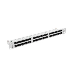 PATCH PANEL 48 PORTŮ 1U 19" CAT.6 UTP ŠEDÝ
