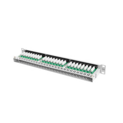PATCH PANEL 48 PORTŮ 1U 19" CAT.6 UTP ŠEDÝ