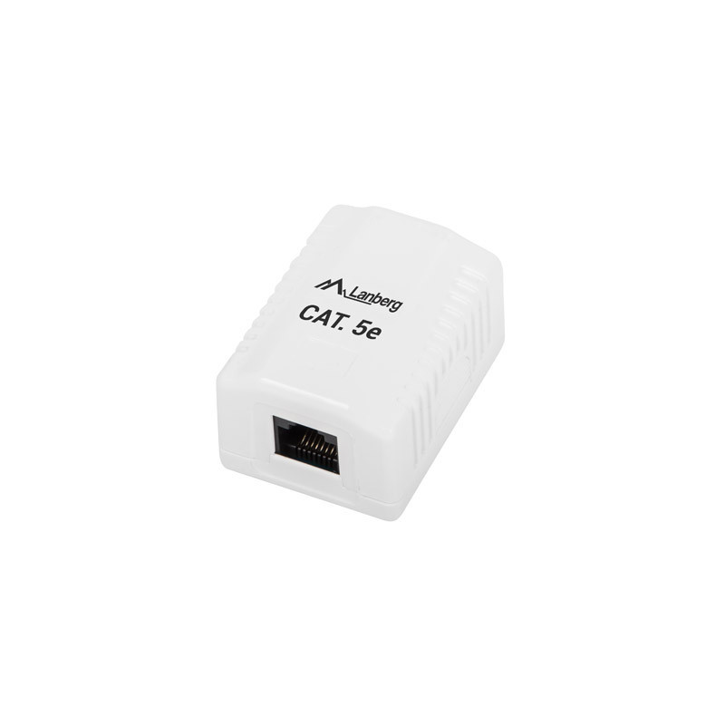 KRABICE PRO POVRCHOVOU MONTÁŽ CAT.5E UTP NESTÍNĚNÁ 1X RJ45 BÍLÁ KRABICE PRO POVRCHOVOU MONTÁŽ CAT.5E UTP NESTÍNĚNÁ 1X RJ45 BÍLÁ