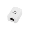 KRABICE PRO POVRCHOVOU MONTÁŽ CAT.5E UTP NESTÍNĚNÁ 1X RJ45 BÍLÁ