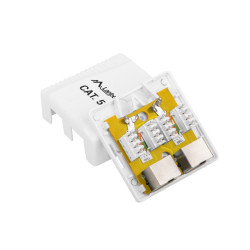 KRABICE PRO POVRCHOVOU MONTÁŽ CAT.5E FTP STÍNĚNÁ 2X RJ45 BÍLÁ