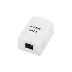 KRABICE PRO POVRCHOVOU MONTÁŽ CAT.6 UTP NESTÍNĚNÁ 1X RJ45 BÍLÁ