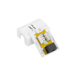 KRABICE PRO POVRCHOVOU MONTÁŽ CAT.6 UTP NESTÍNĚNÁ 1X RJ45 BÍLÁ
