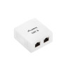 KRABICE PRO POVRCHOVOU MONTÁŽ CAT.6 FTP STÍNĚNÁ 2X RJ45 BÍLÁ
