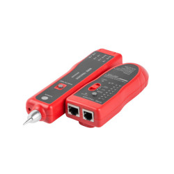 SÍŤOVÝ LAN TESTER RJ45, RJ12, RJ11, KOAXIÁLNÍ KABEL SE SLEDOVÁNÍM VODIČŮ A IDENTIFIKÁTOREM
