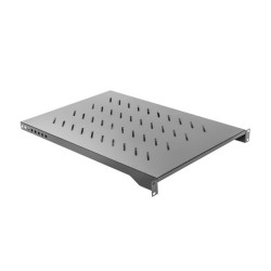 19" PEVNÁ POLICE 1U/483X700MM MAX. NOSNOST DO 15 KG ČERNÁ