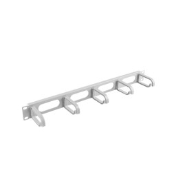 19" PANEL PRO SPRÁVU KABELŮ 5 KROUŽKŮ - TYP B 1U ŠEDÝ