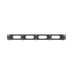 19" PANEL PRO SPRÁVU KABELŮ 5 KROUŽKŮ - TYP B 1U ČERNÝ