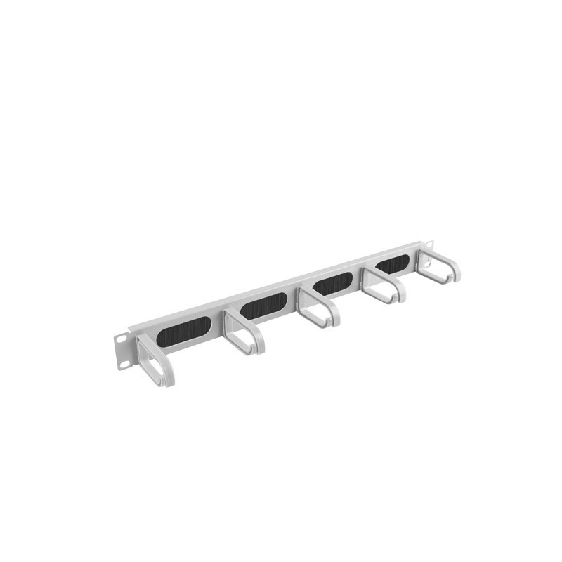19" PANEL S KARTÁČEM PRO VEDENÍ KABELŮ 5 KROUŽKŮ TYP B 1U ŠEDÝ 19" PANEL S KARTÁČEM PRO VEDENÍ KABELŮ 5 KROUŽKŮ TYP B 1U ŠEDÝ
