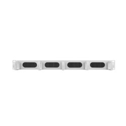 19" PANEL S KARTÁČEM PRO VEDENÍ KABELŮ 5 KROUŽKŮ TYP B 1U ŠEDÝ