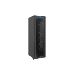 19" VOLNĚ STOJÍCÍ RACKOVÁ SKŘÍŇ 37U/600X800 (FLAT PACK) S PROSKLENÝMI DVEŘMI LCD ČERNÁ 