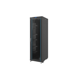19" VOLNĚ STOJÍCÍ RACKOVÁ SKŘÍŇ 37U/600X800 (FLAT PACK) S PROSKLENÝMI DVEŘMI LCD ČERNÁ 