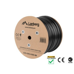 LAN KABEL CAT.6 FTP 305M PEVNÝ VENKOVNÍ KABEL S GELOVOU VÝPLNÍ CU ČERNÝ