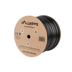 LAN KABEL CAT.6 FTP 305M PEVNÝ VENKOVNÍ KABEL S GELOVOU VÝPLNÍ CU ČERNÝ