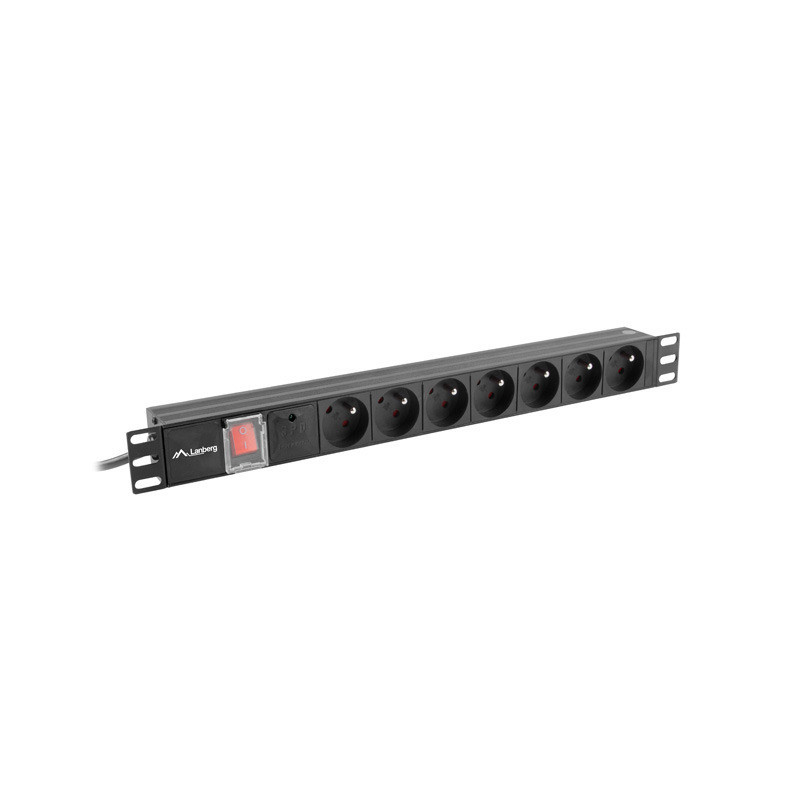 NAPÁJECÍ DISTRIBUČNÍ JEDNOTKA (PDU) 19" 1U 16A 2M 7X FRANCOUZSKÉ ZÁSUVKY ČERNÁ NAPÁJECÍ DISTRIBUČNÍ JEDNOTKA (PDU) 19" 1U 16A 2M 7X FRANCOUZSKÉ ZÁSUVKY ČERNÁ