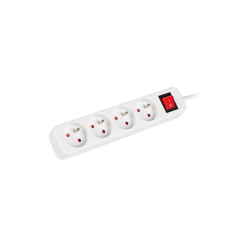 NAPÁJECÍ LIŠTA 1,5 M 4X FRANCOUZSKÉ ZÁSUVKY S VYPÍNAČEM KVALITNÍ MĚDĚNÝ KABEL BÍLÝ NAPÁJECÍ LIŠTA 1,5 M 4X FRANCOUZSKÉ ZÁSUVKY S VYPÍNAČEM KVALITNÍ MĚDĚNÝ KABEL BÍLÝ