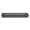 PATCH PANEL 12PORT 1U 10" CAT.5E FTP STÍNĚNÝ ČERNÝ