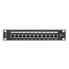 PATCH PANEL 12PORT 1U 10" CAT.6 FTP STÍNĚNÝ ČERNÝ