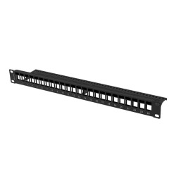 Modulární patch panel 1U PRO  KEYSTONE ČERNÝ