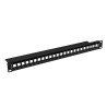 Modulární patch panel 1U PRO  KEYSTONE ČERNÝ