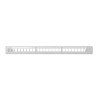 24PORTOVÝ PATCH PANEL 1U S ORGANIZÉREM PRO KEYSTONE MODULY ŠEDÝ