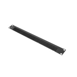 19" KARTÁČOVÝ PANEL 1U ČERNÝ  AK-1103-B