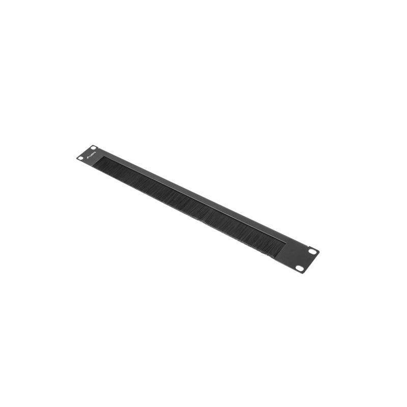 19" KARTÁČOVÝ PANEL 1U ČERNÝ  AK-1103-B