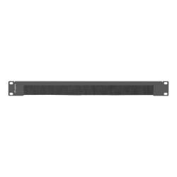 19" KARTÁČOVÝ PANEL 1U ČERNÝ  AK-1103-B