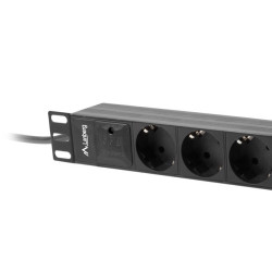 NAPÁJECÍ DISTRIBUČNÍ JEDNOTKA (PDU) 10"  1U 16A 2M 3X SCHUKO ZÁSUVKY ČERNÁ