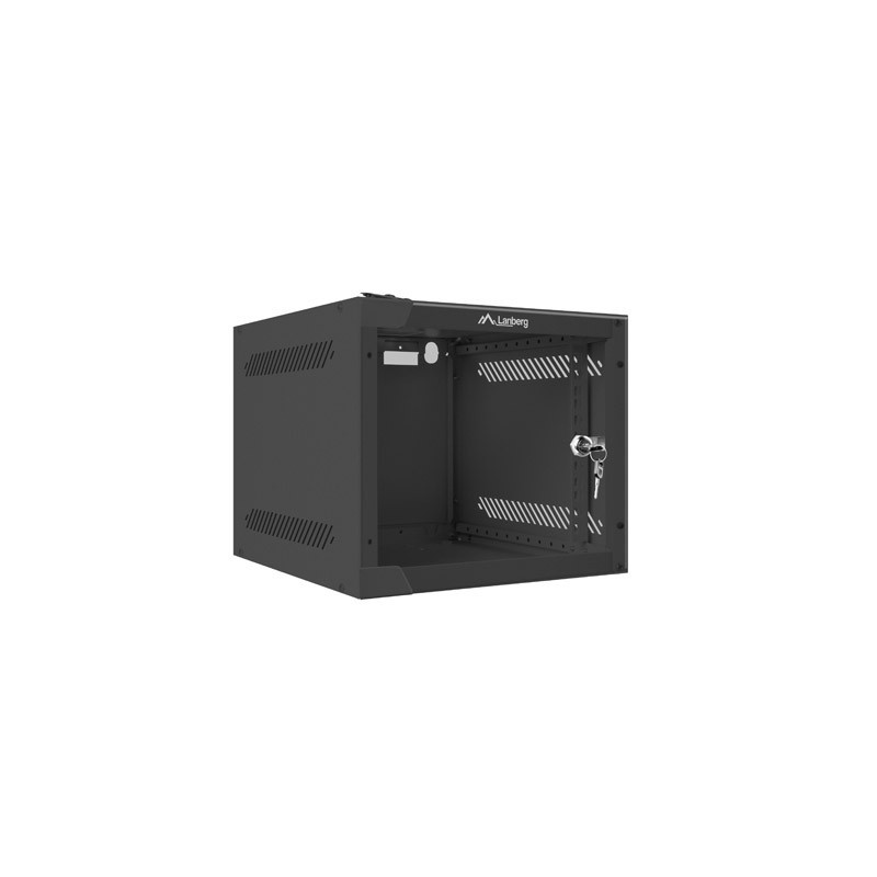 RACKOVÁ SKŘÍŇ 10" NÁSTĚNNÁ 4U/280X310 (FLAT PACK) S PROSKLENÝMI DVEŘMI ČERNÁ