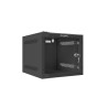 RACKOVÁ SKŘÍŇ 10" NÁSTĚNNÁ 4U/280X310 (FLAT PACK) S PROSKLENÝMI DVEŘMI ČERNÁ