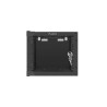RACKOVÁ SKŘÍŇ 10" NÁSTĚNNÁ 4U/280X310 (FLAT PACK) S PROSKLENÝMI DVEŘMI ČERNÁ