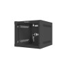 RACKOVÁ SKŘÍŇ 10" NÁSTĚNNÁ 4U/280X310 (FLAT PACK) S PROSKLENÝMI DVEŘMI ČERNÁ