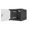RACKOVÁ SKŘÍŇ 10" NÁSTĚNNÁ 4U/280X310 (FLAT PACK) S PROSKLENÝMI DVEŘMI ČERNÁ