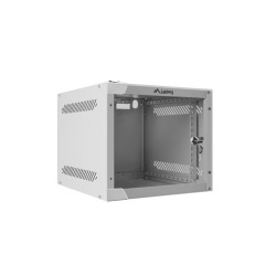 RACKOVÁ SKŘÍŇ 10" NÁSTĚNNÁ 4U/280X310 (FLAT PACK) S PROSKLENÝMI DVEŘMI ŠEDÁ
