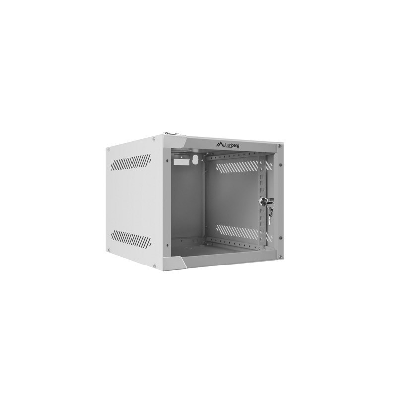 RACKOVÁ SKŘÍŇ 10" NÁSTĚNNÁ 4U/280X310 (FLAT PACK) S PROSKLENÝMI DVEŘMI ŠEDÁ