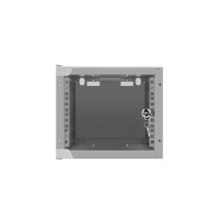 RACKOVÁ SKŘÍŇ 10" NÁSTĚNNÁ 4U/280X310 (FLAT PACK) S PROSKLENÝMI DVEŘMI ŠEDÁ