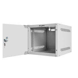 RACKOVÁ SKŘÍŇ 10" NÁSTĚNNÁ 4U/280X310 (FLAT PACK) S PROSKLENÝMI DVEŘMI ŠEDÁ