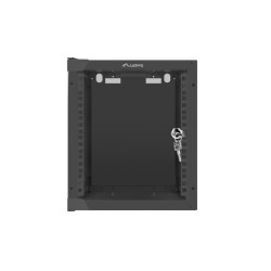 RACKOVÁ SKŘÍŇ 10" PRO MONTÁŽ NA STĚNU 6U/280X310 (FLAT PACK) S PROSKLENÝMI DVEŘMI ČERNÁ