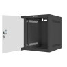 RACKOVÁ SKŘÍŇ 10" PRO MONTÁŽ NA STĚNU 6U/280X310 (FLAT PACK) S PROSKLENÝMI DVEŘMI ČERNÁ