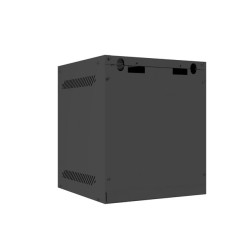 RACKOVÁ SKŘÍŇ 10" PRO MONTÁŽ NA STĚNU 6U/280X310 (FLAT PACK) S PROSKLENÝMI DVEŘMI ČERNÁ
