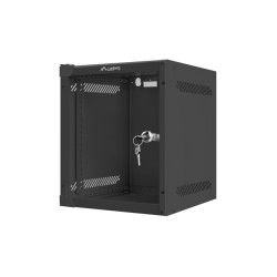 RACKOVÁ SKŘÍŇ 10" PRO MONTÁŽ NA STĚNU 6U/280X310 (FLAT PACK) S PROSKLENÝMI DVEŘMI ČERNÁ